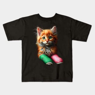 Tater Tot Cat, A Touch of Care Kids T-Shirt